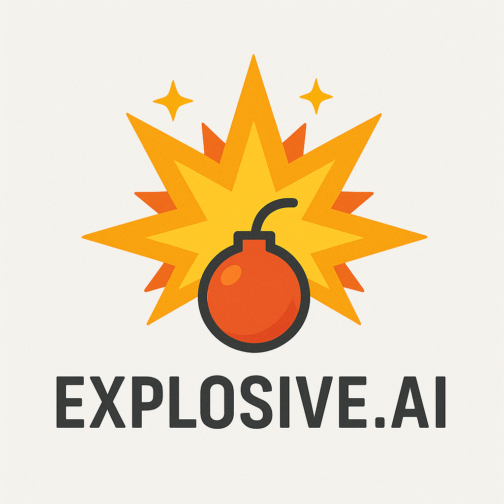 Explosive.ai - Premium AI Domain Logo | Available for Purchase